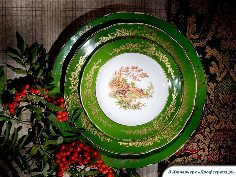 Фото Набор тарелок 6 персон 18 предметов Мэри- Энн (Mary- Anne), Царская охота (Чехия)