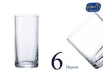 Набор стаканов для воды Барлайн (Barline) 230мл, Гладкие, бесцветные (6 штук) Чехия