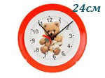 Часы настенные 24 см, Мишка Тедди (Чехия)