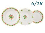 Набор тарелок 6 персон 18 предметов Мэри- Энн (Mary- Anne), Новый год (Чехия)