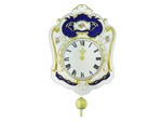 Часы настенные с ходиками Якубов дизайн, Мелкие цветы, кобальт (Чехия)