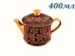 Чайник 400 мл Виндзор (Windzor), Золотые цветы, бордо (Чехия)