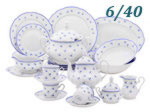 Чайно- столовый сервиз 6 персон 40 предметов Мэри- Энн (Mary- Anne), Синие цветы (Чехия)