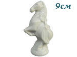 Фигурка Лошадь 9 см, белая, глянец (Чехия)