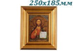 Икона на фарфоре в деревянной раме 250х185 мм, Спаситель (Чехия)