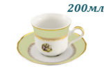 Чайные пары 200 мл Мэри- Энн (Mary- Anne), Свидание, салатовый (6 пар) (Чехия)