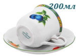 Чайные пары 200 мл Мэри- Энн (Mary- Anne), Фруктовый сад (6 пар) (Чехия)