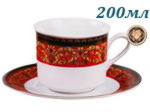 Чайные пары 200 мл Сабина (Sabina), Версаче, Красная лента (6 пар) (Чехия)