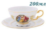 Чайные пары 200 мл Соната (Sonata), Мадонна, перламутр (6 пар) (Чехия)