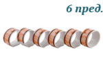 Набор колец для салфеток Сабина (Sabina), Мрамор, кобальт (6 штук) (Чехия)