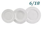 Набор тарелок 6 персон 18 предметов Сабина (Sabina), Белая сетка (Чехия)