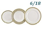 Набор тарелок 6 персон 18 предметов Сабина (Sabina), Восточное плетение (Чехия)