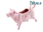 Сливочник- корова 70 мл Соната (Sonata), Мелкие цветы, розовый фарфор (Чехия)