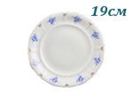 Тарелка десертная 19 см Соната (Sonata), Голубые цветы (6 штук) (Чехия)