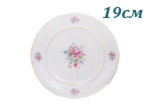Тарелка десертная 19 см Соната (Sonata), Розовые цветы (6 штук) (Чехия)