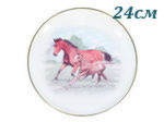 Тарелка мелкая подвесная 24 см, Лошади (Чехия)