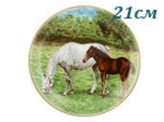 Тарелка настенная 21 см, Лошади (Чехия)