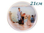 Тарелка настенная 21 см, Отдых на море (Чехия)