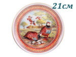 Тарелка настенная 21 см, Сюжет с птицами (Чехия)