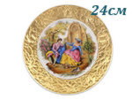 Тарелка настенная 24 см, Романтическое свидание (Чехия)